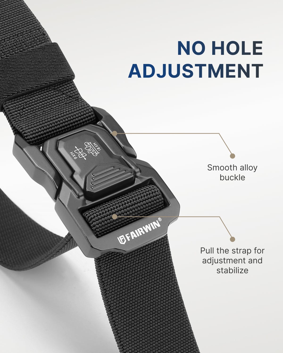 FAIRWIN Tactical Belt for Men, Nylon Web Work Belt