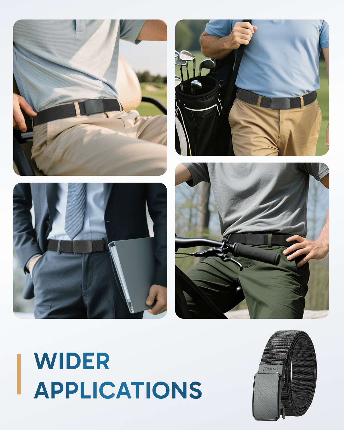 FAIRWIN Ratchet Belts for Men Nylon Web Golf Work Belt with Automatic Buckle