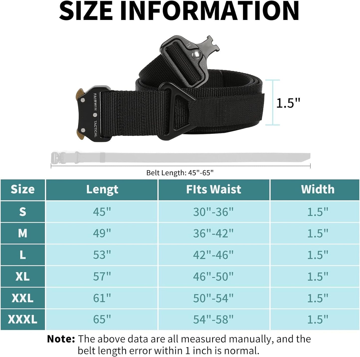 1.5" Web Nylon Rigger Belt with V-ring