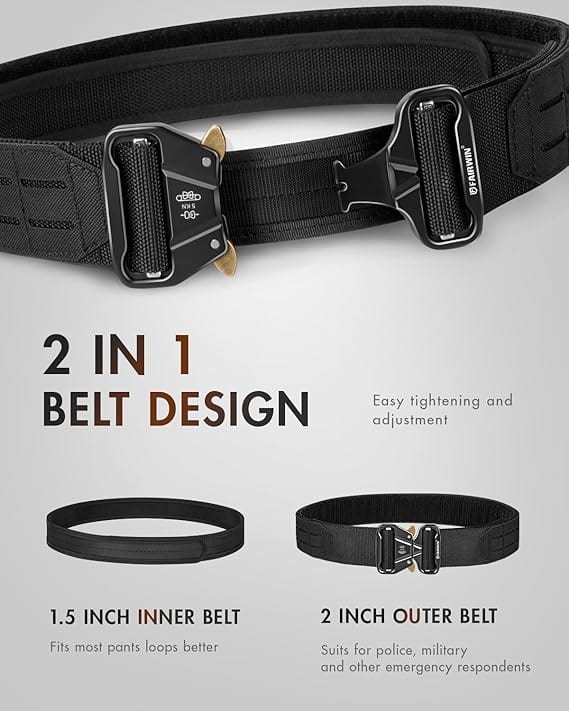 Fairwin® Tactical Battle Belt – 2" Heavy-Duty Carry Belt
