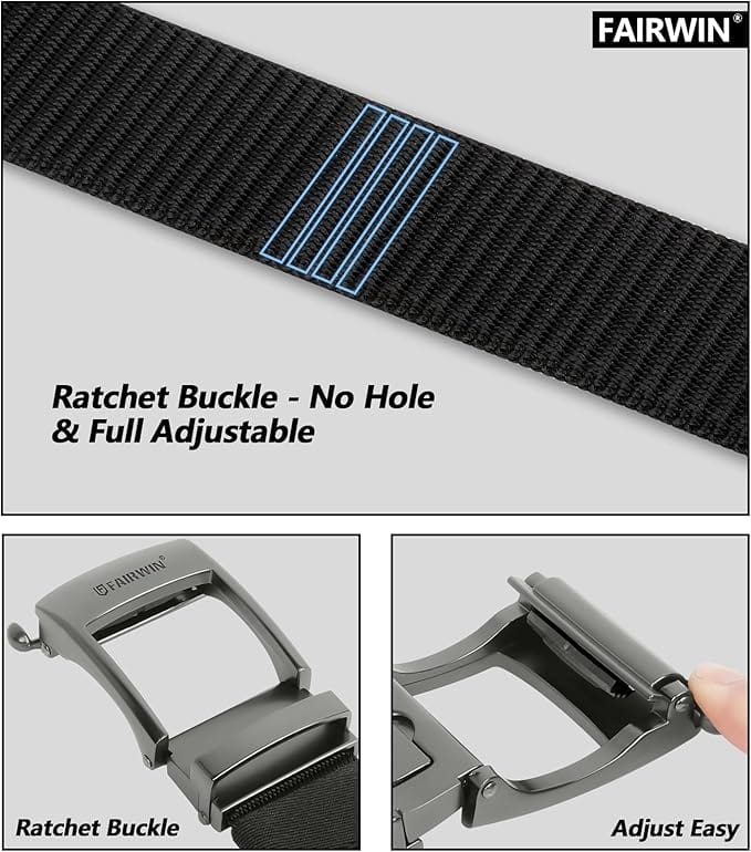 Casual Business Ratchet Belt with Automatic Adjustable Buckle