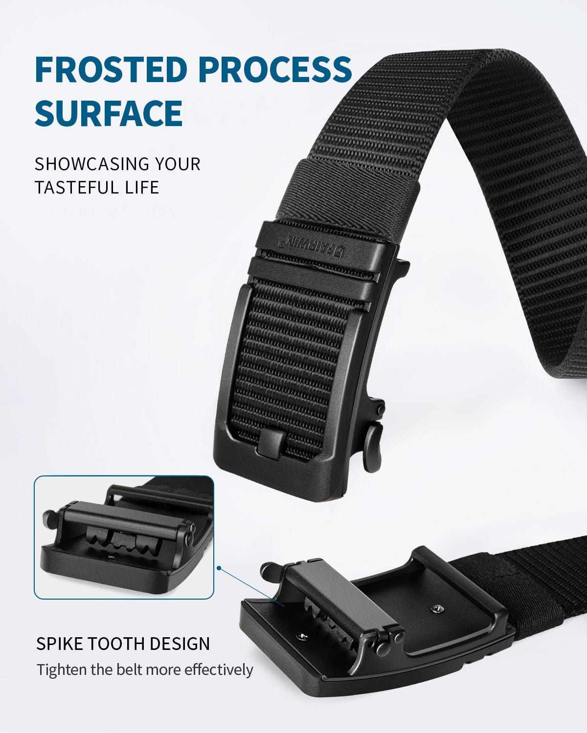 1.5" Nylon Adjustable Ratchet Belt with Automatic Buckle