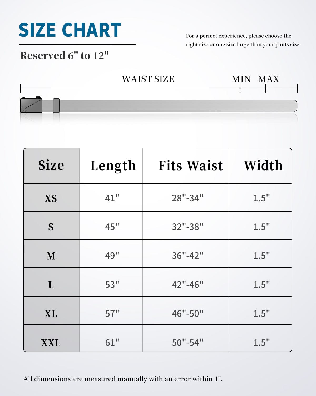 1.5" Nylon Adjustable Ratchet Belt with Automatic Buckle