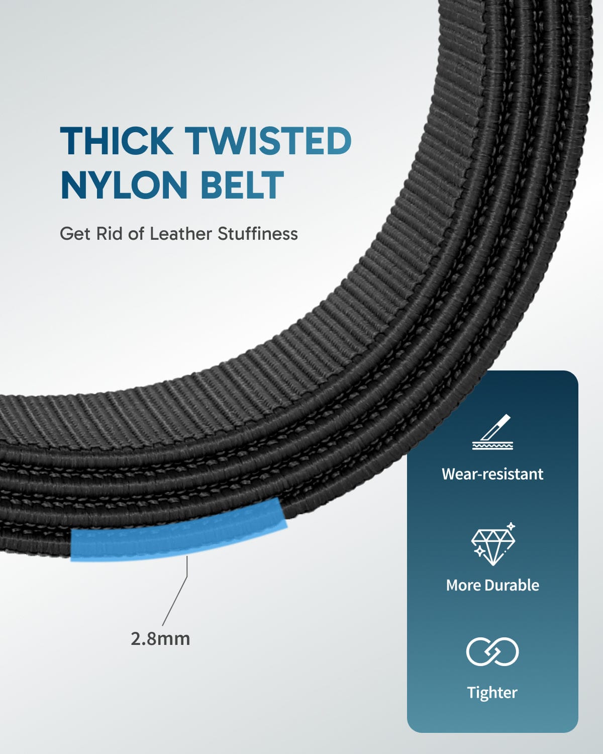 Fairwin® Hiking Rigger Work Belt with Aluminum Alloy Buckle