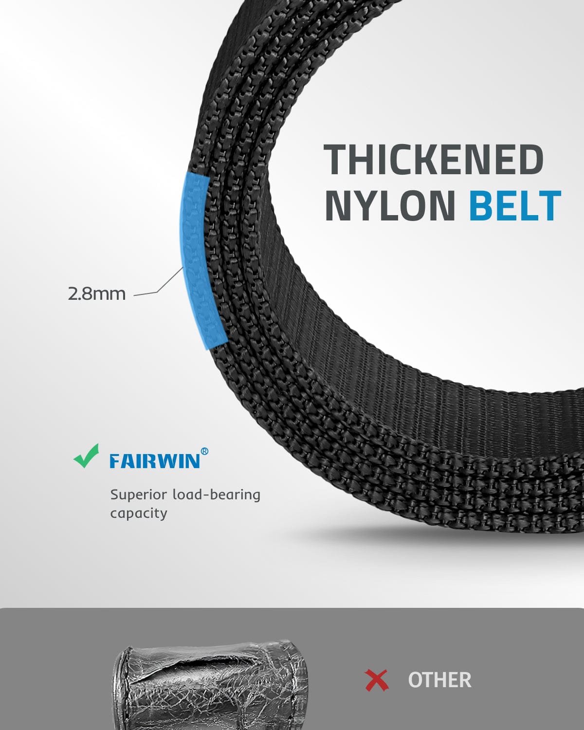 1.5" Nylon Tactical Work Belt with Heavy Duty Buckle