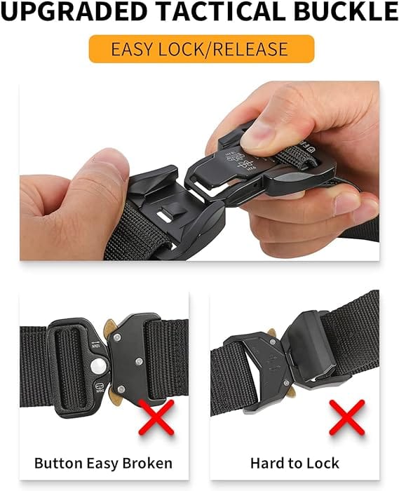 1.5" Stretch Nylon Web Tactical Belt with Alloy Buckle