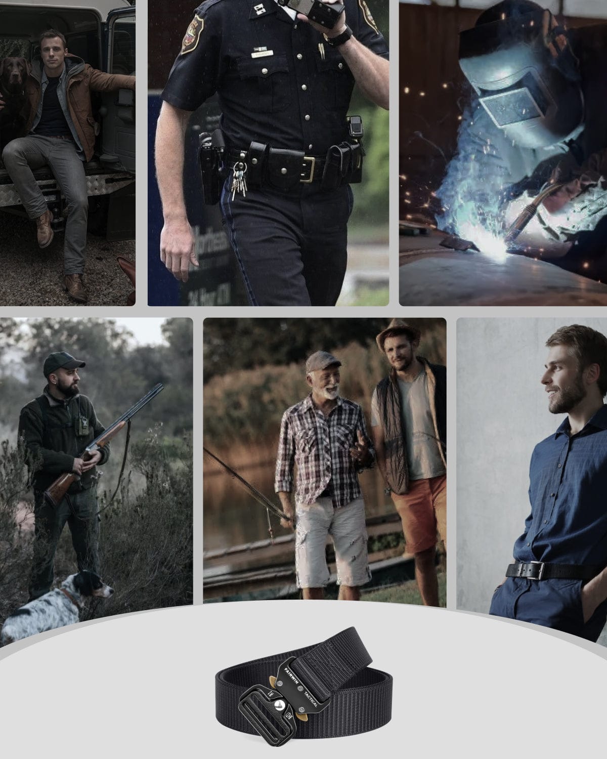 1.5" Nylon Tactical Work Belt with Heavy Duty Buckle