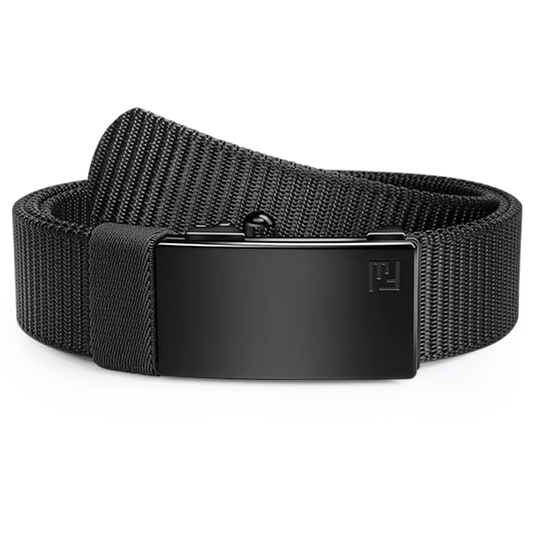 Fairwin black ratchet belt for everyday adjustable fit