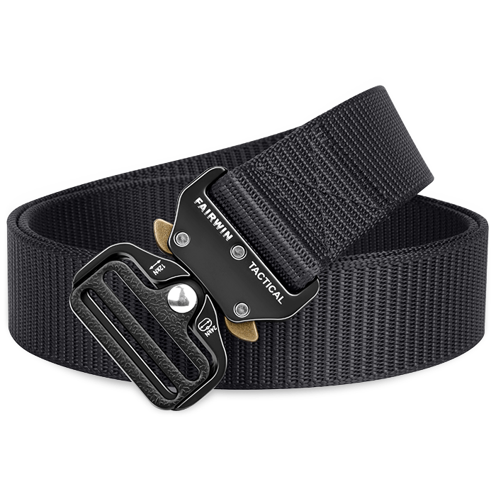 Fairwin black tactical work belt for work pants and daily gear