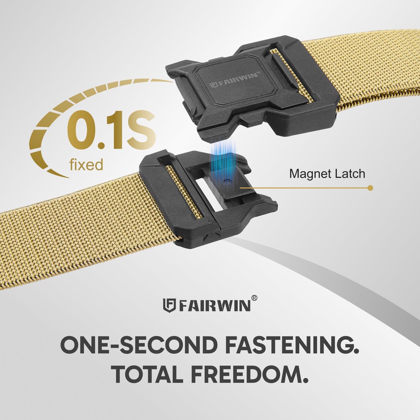 FAIRWIN Men's Belt, Elastic Stretch Nylon Work Belt for Men