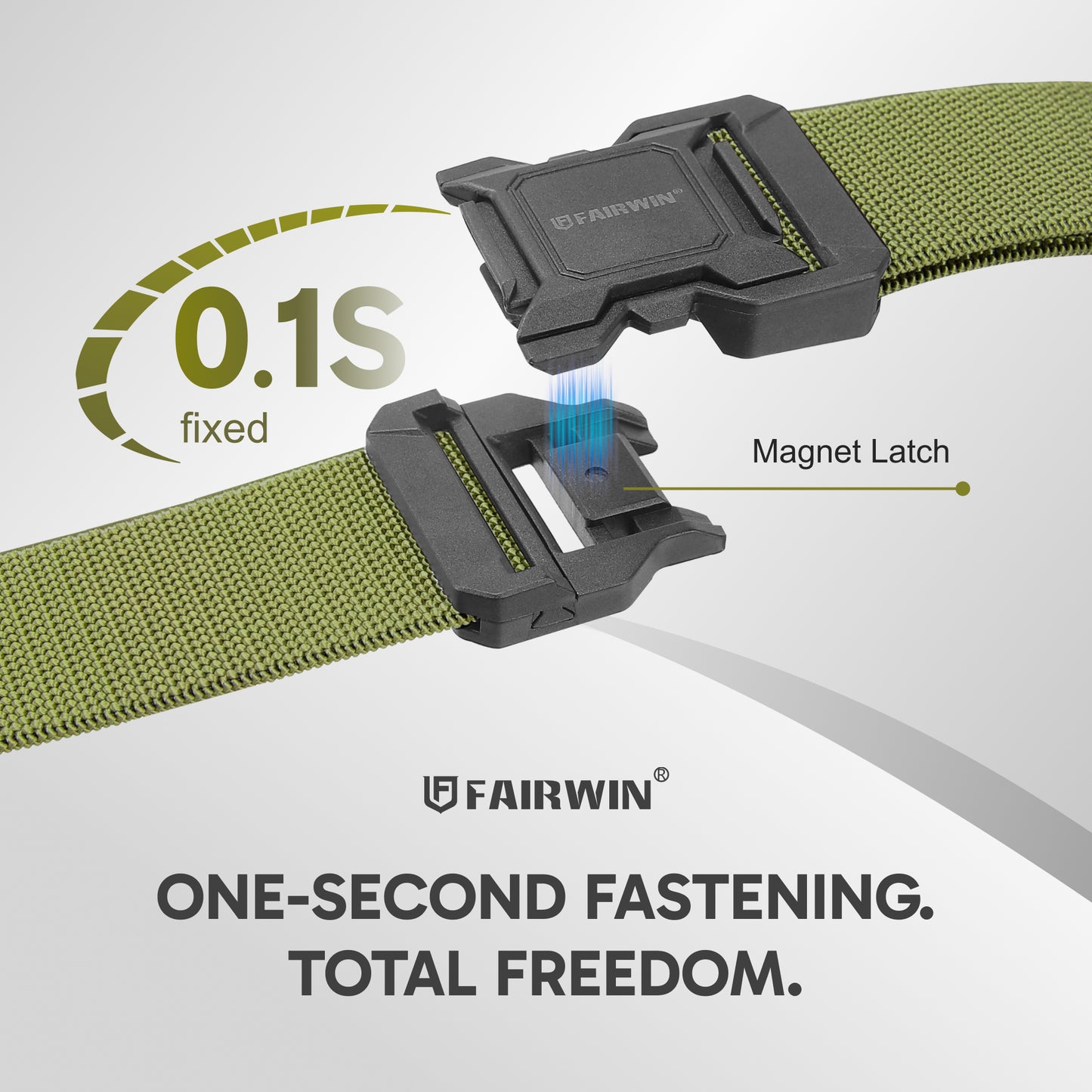 FAIRWIN Men's Belt, Elastic Stretch Nylon Work Belt for Men