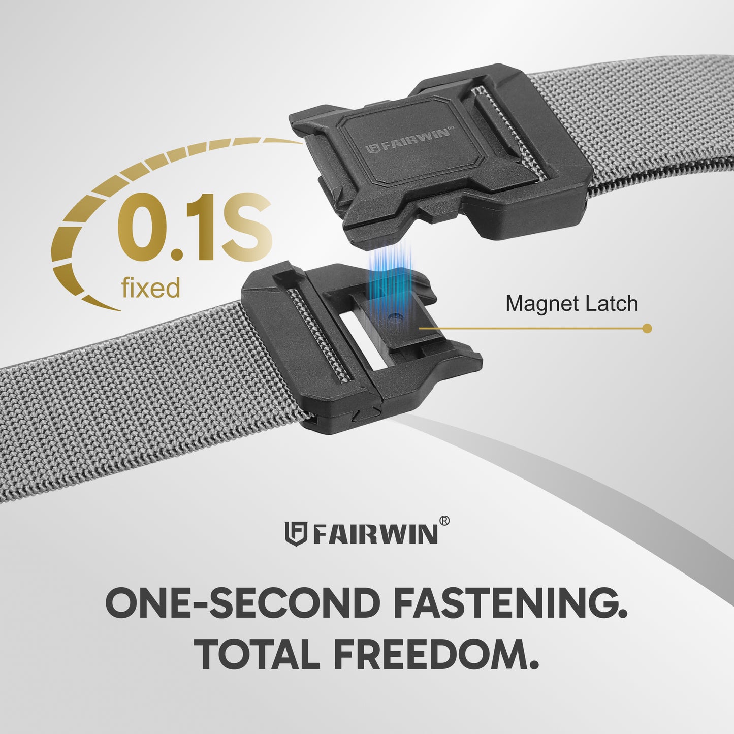 FAIRWIN Men's Belt, Elastic Stretch Nylon Work Belt for Men