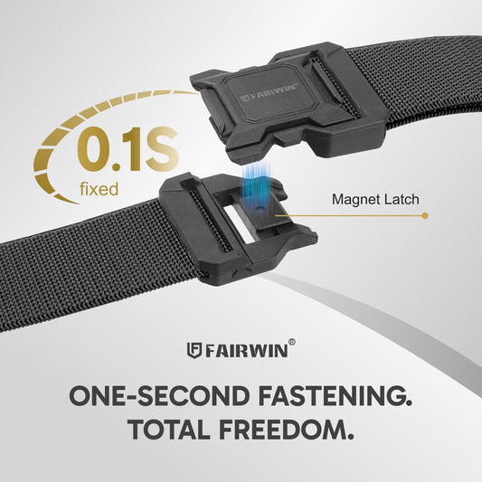 FAIRWIN Men's Belt, Elastic Stretch Nylon Work Belt for Men