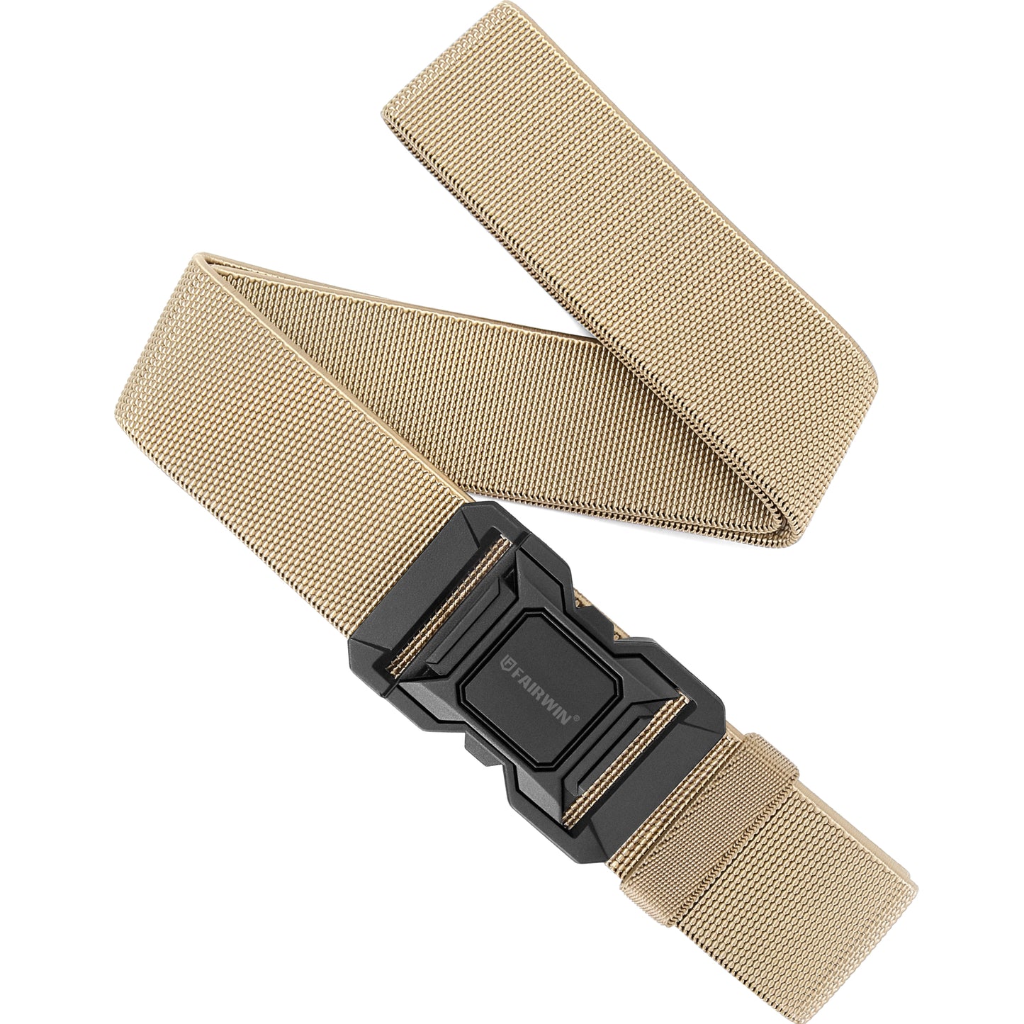 FAIRWIN Men's Belt, Elastic Stretch Nylon Work Belt for Men