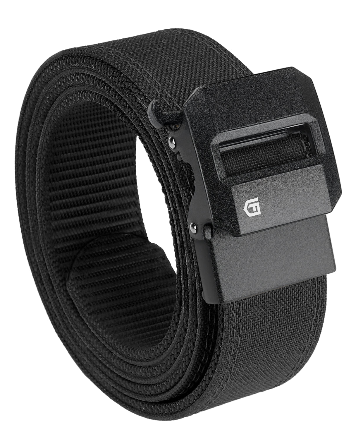 FAIRWIN tactical gun belt in Black - rolled view