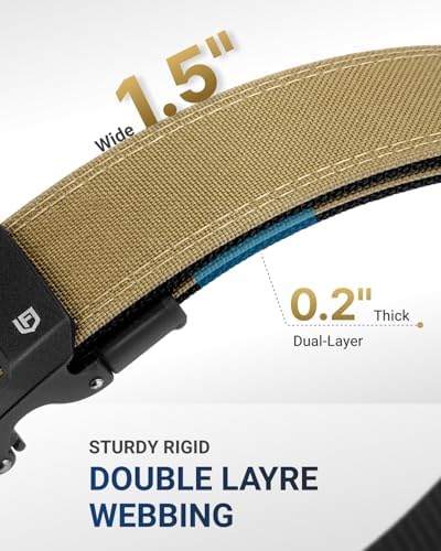 FAIRWIN tactical gun belt in Coyote Brown - Amazon original double layer webbing