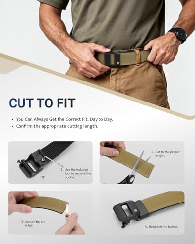 FAIRWIN tactical gun belt in Coyote Brown - Amazon original cut to fit