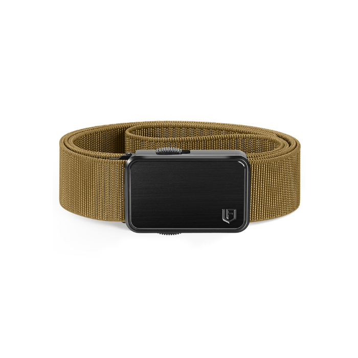 Men’s Stretch Nylon Belt with Quick Release Aluminum Buckle - Brown