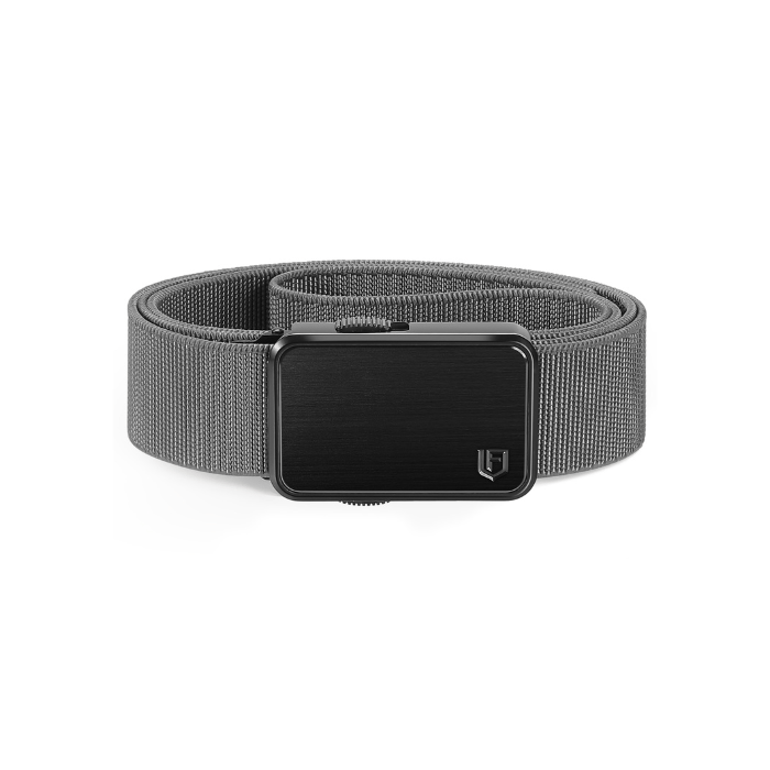 Men’s Stretch Nylon Belt with Quick Release Aluminum Buckle - Grey
