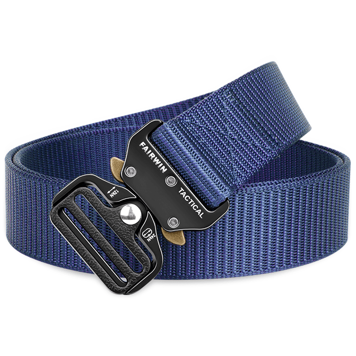1.5" Nylon Tactical Work Belt with Heavy Duty Buckle - Blue