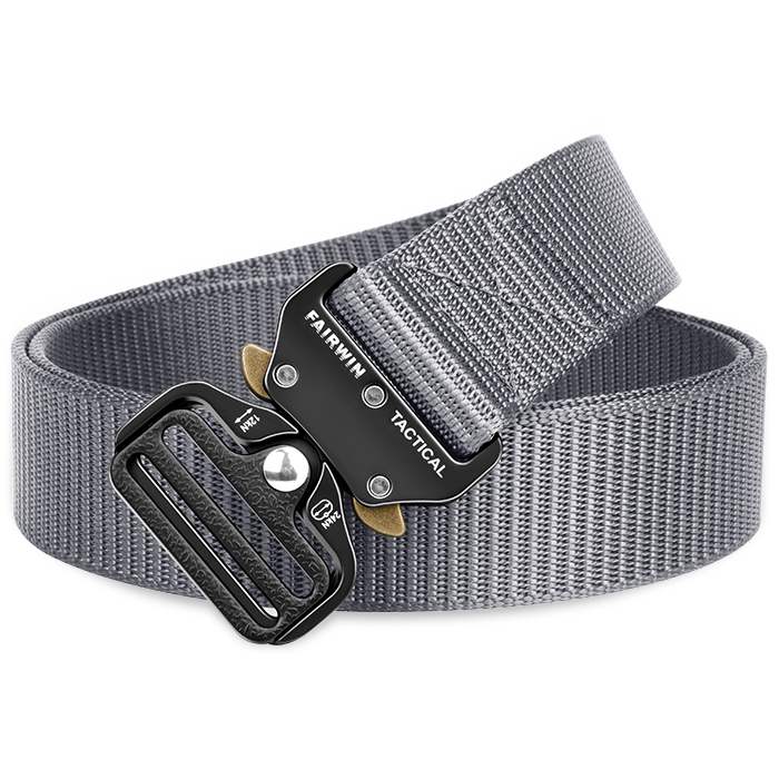 1.5" Nylon Tactical Work Belt with Heavy Duty Buckle - Grey