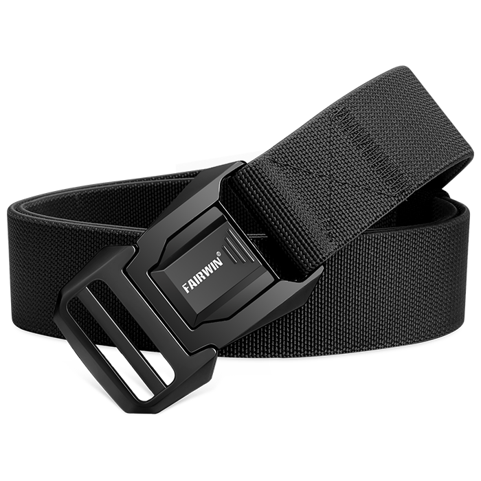 Fairwin® Military Work Stretch Belt with Heavy Duty Seatbelt Buckle