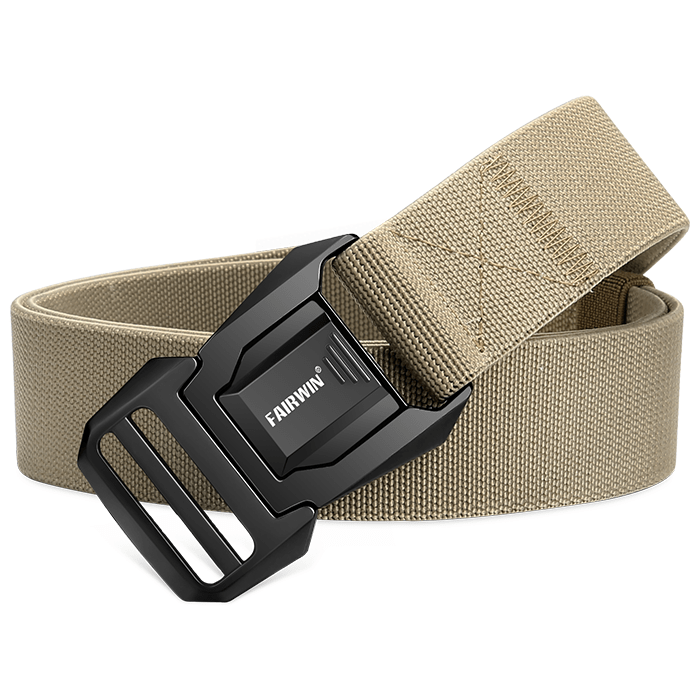 Fairwin® Military Work Stretch Belt with Heavy Duty Seatbelt Buckle