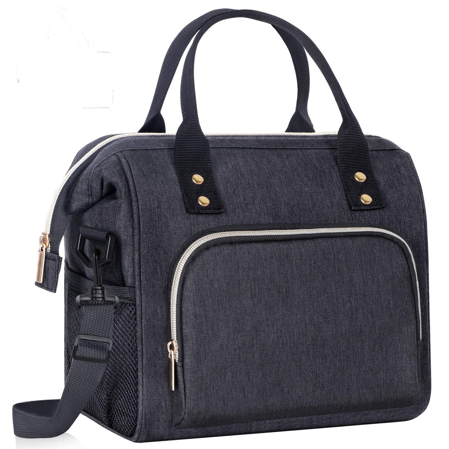 Insulated Lunch Bag for Women, Large 12L Reusable Cooler Lunch Box for Work, Office, Picnic, Leakproof Tote with Shoulder Strap