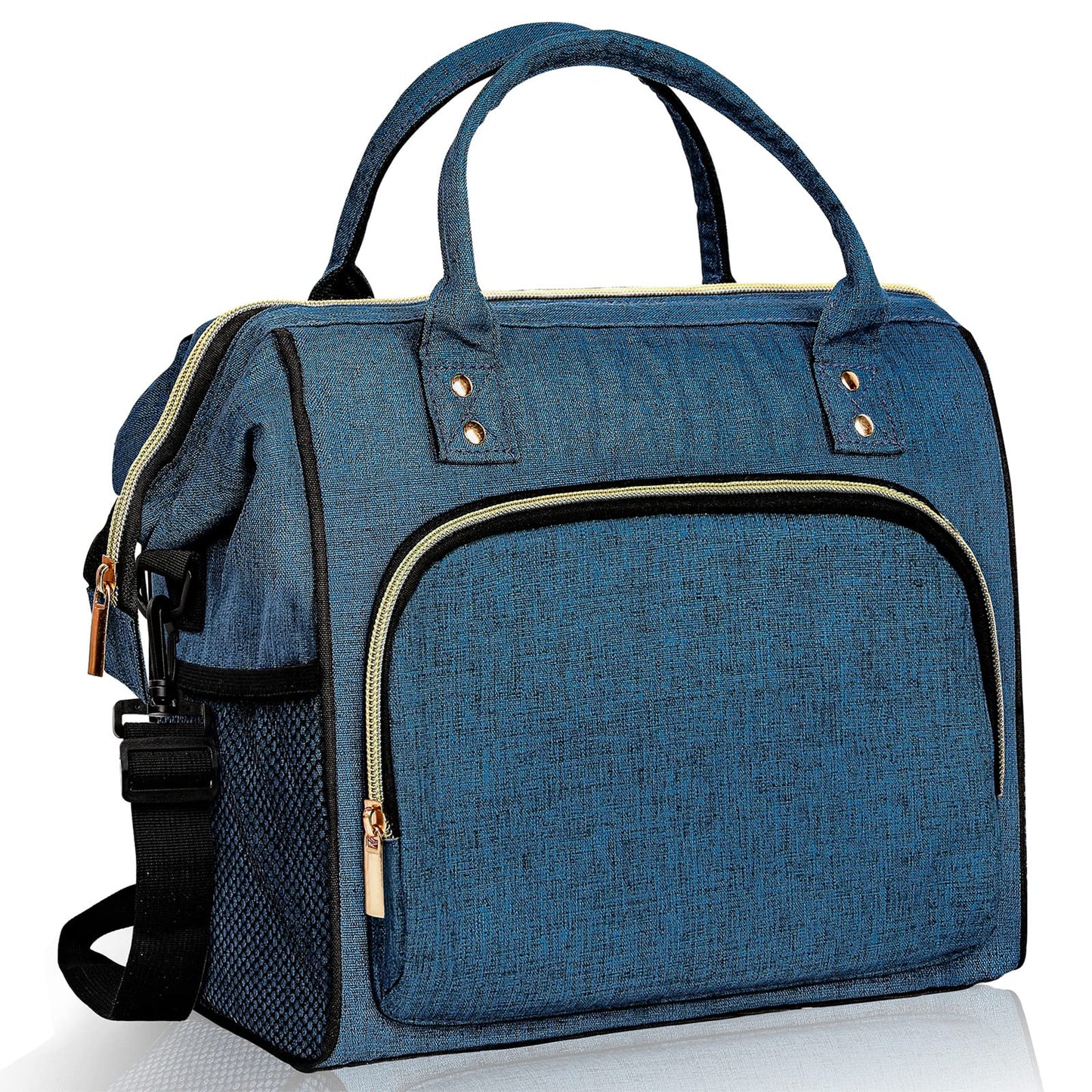 Insulated Lunch Bag for Women, Large 12L Reusable Cooler Lunch Box for Work, Office, Picnic, Leakproof Tote with Shoulder Strap