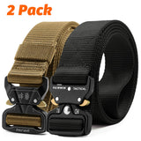Fairwin Tactical Belt 2 Pack 1.5 Inch Military Tactical Belts for Men - Carry Tool Belt Black and Tan