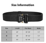Fairwin Tactical Belt for Men, Military Style Nylon Web Belt with Heavy-Duty Unique Quick-Release Metal Buckle